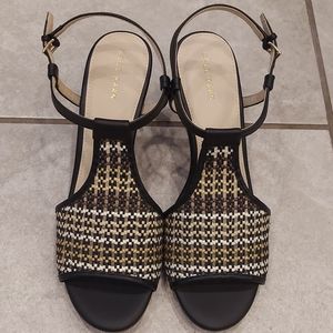 Cole Haan Open Toe Woven Wedge Sandals. 8.5